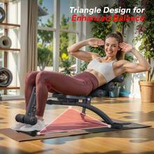 MERACH Ab Machine, Multi-Functional Adjustable Ab Trainer & Exercise Equipment, Ab Workout Bench For Home Gym Fitness, Sit-Up Machine For Abdominal Training, And Full Body Exercise Chair - 黑色 - 查看 4