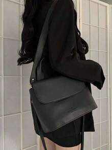 Chaqueta Blazers de Mujer Moda coreana suelta estudiante pequeño traje femenino - Negro - Ver 2