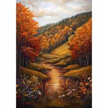 1 pieza Póster de arte de pared con opción de marco, póster de lienzo de pintura de setas botánicas de otoño, sendero de cascada del bosque de otoño de hadas de academia oscura para decoración del hogar en la sala de estar