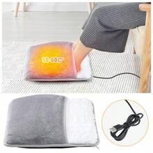Hailicare Flauschige elektrische Fußwärmer, Fußwärmesack für Büro und Zuhause im Winter, elektrisch beheizter Schuh, direkt per USB anschließbar