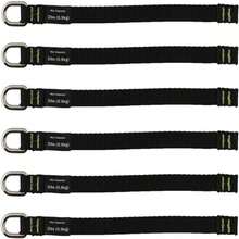 Ergodyne Squids 3700 Web Tool Tail Attachments, 6-Pack, 2 Pounds, Short Length|25,Black