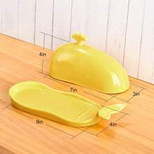 Ursword 1 zestaw pięknej ceramicznej maselniczki z pokrywką do lodówki blatowej, pojemnik na masło w kształcie wieloryba z porcelanową pokrywką i uchwytem do masła w kostce East West Coast, pojemnik na masło, zabawny wystrój kuchni i akcesoria na prezenty kuchenne, kolorowy, zawiera kolor biały, zielony, pomarańczowy, żółty i czarny