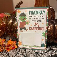 5pcs Halloween Coffee Card Holders, Interesting Halloween Gift For Teachers, Teacher Appreciation Present - Multicolor - View 4