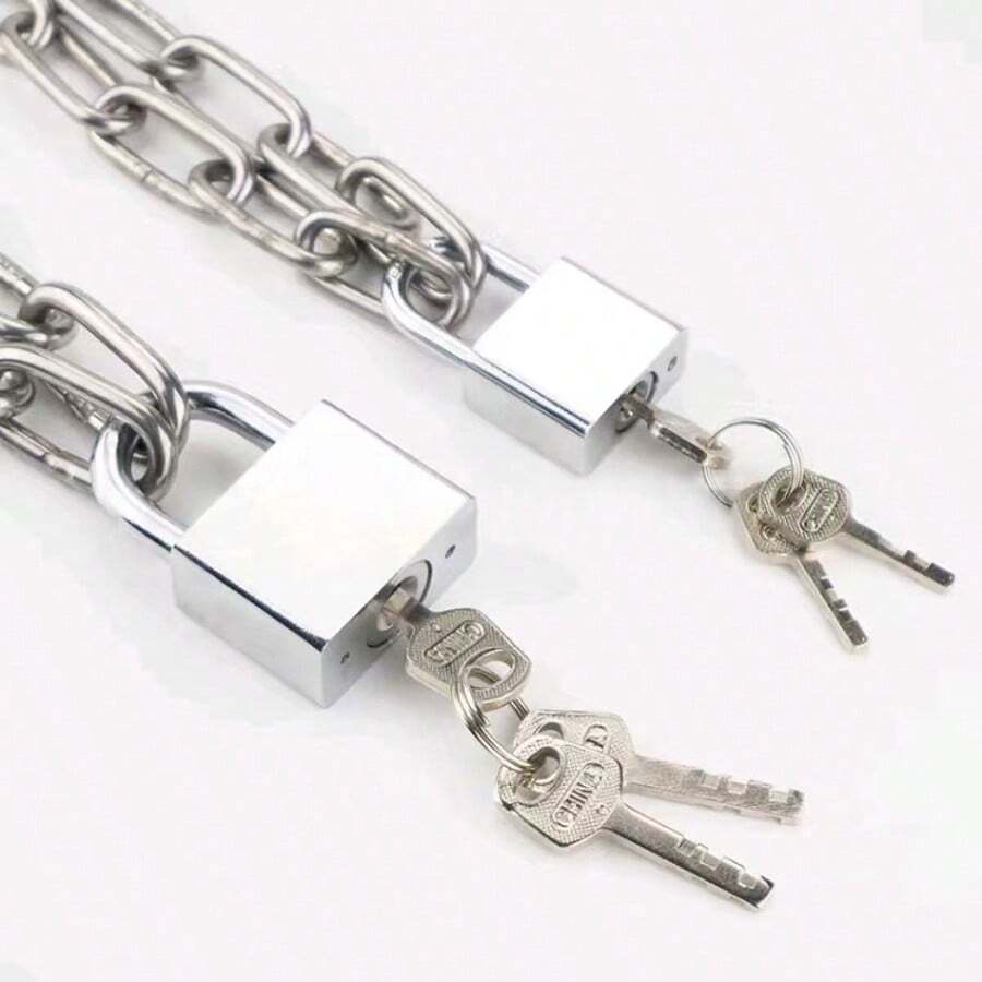 Motorcycle Lock: Extended And Thickened Stainless Steel Chain, High-Strength Anti-Theft Chain Lock, Available In Three Lengths Of 2/3/4 Feet. It Has A Wide Range Of Uses, Suitable For Bicycle Locks, Motorcycle Locks, Yacht Locks, Fishing Boat Locks, Door Locks, Fence Locks, Gate Locks And Student Dormitory Locks.