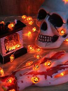 3pcs/1pc-Halloween String Lights 3 Packs, Pumpkin Ghost Bat Lights, Battery Operated, LED, Halloween Decorations For Home Decoration, Indoor And Outdoor Party Festivals, ... - Multicolor - View 7