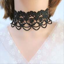 ​1Pcs Minimalist Lace Choker Necklace Bone Chain Neck Chain Elegant Versatile Style Elegant Women's Accessory ​ ​ - White Three - View 6