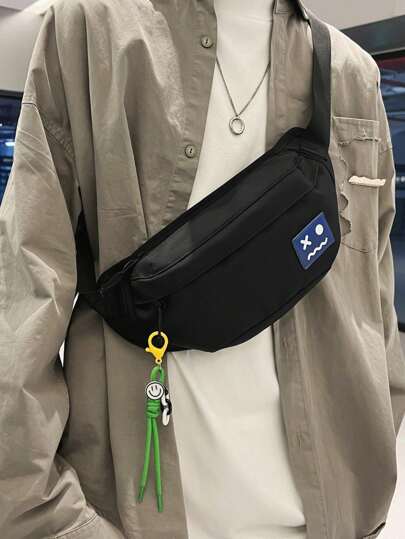 Casual Versatile Simple Design Men's Chest Bag/Waist Bag/Crossbody Bag