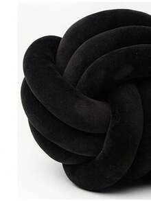 1pc Solid Color Versatile Handmade Twisted Ball, Decorative Pillow, Sofa/Coffee Table Decor, Bedroom Bedside Decorative Pillow, 3 Size Options, Black - Black - View 5