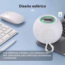 MOREKA Altavoz Bluetooth inalámbrico portátil, exquisito y compacto - Azul - Ver 6