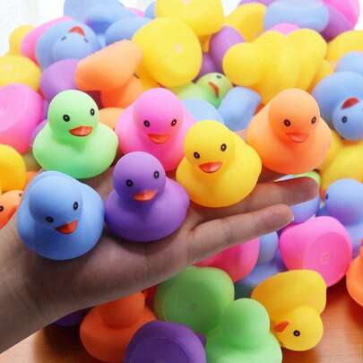 5/12/24pcs Mini Rubber Ducks – Colorful Floating Duck Toys For Baby Bathroom Shower Toys, Pool Party Favors, Christmas, Carnival Prizes, Kids Birthday Goodie Bags(Random Colors),Fidget Toys For Baby Girls And Boys,Toddler Bath Toys,Sensory Water Play Toys,Paddling Pool Toys For Kids,Christmas, Birthday Personalised Gifts,Cute Stuff, Stocking Fillers For Kids, Easter Party Filler