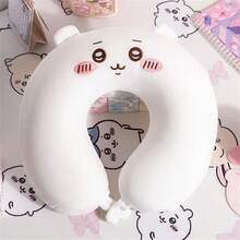 Miniso Comfortable Memory Foam U-Shaped Neck Pillow Kawaii Travel Pillow Chiikawa USAGI Hachiware Nap Pillow Gifts Japanese Style - White - View 3