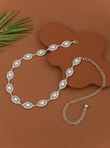 1 Piece Of New Summer Women's Fashion Decoration With Skirt, Suit Belt Inlaid With Faux Pearl Chain Waist Chain, Suitable For Women To Wear At Outings, Gatherings, And Dances