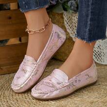 新款时尚经典春夏柔软舒适可折叠芭蕾平底鞋，适合跳舞、室内穿着、孕妇乐福鞋、女士一脚蹬休闲平底鞋