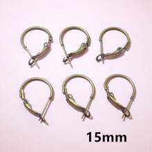 20pcs 15-30mm Earring Clip On Hoops Round Big Circle Hoop Hooks Earrings DIY Jewelry Making Accessories Findings
