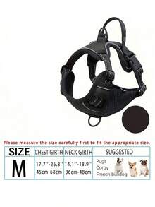 防拉扯狗背带，配备双牵引绳夹，可调节软垫反光牛津布背心（防勒颈），易操控手柄——适合所有尺寸的狗狗。下单前请确认尺寸！（仅包含背带，牵引绳另售！）