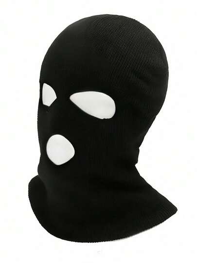 1件男女款开眼针织帽，防风保暖帽，防风保暖趣味设计帽，适合学生、青少年、礼物、礼品