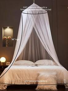 1pc Highly Dense Dome Mosquito Net, Ceiling Hanging Baby Mosquito Net, Folding Tent, Princess Style, No Installation, Party Decor - Multicolor - View 8