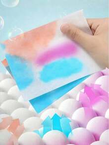 100片/50片洗衣片洗衣纸防沾色衣物片防串色吸水洗涤家居用品 - 彩色 - 查看 5