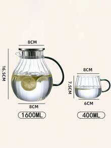 1pc New Pumpkin Shape Cold Water Pitcher, Glass High Heat Resistant Large Capacity Infuser Teapot, High-Quality Iced Tea Jug For Home Use