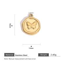 5pcs/Set Stainless Steel 18K Gold Plated Multi-Element Pattern Pendant, Suitable For DIY Jewelry Making And Women's Daily Wear - Pendants - View 11