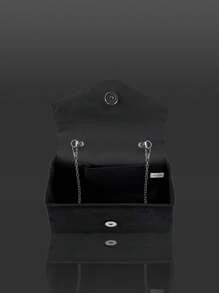 Bolso de mano brillante con diamantes de imitación para mujer, elegante y moderno bolso de mano con solapa, bolso de noche, bolso de fiesta, exquisito bolso de fiesta, bolso de hombro de lujo para mujer, conjunto de tres piezas con diamantes de imitación brillantes, collar, pendientes y pulsera con diamantes de imitación brillantes, ideal para fiestas, reuniones y bailes.
