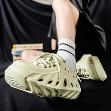 Męskie oddychające, siateczkowe sandały outdoorowe, nowe letnie wsuwane buty do wody, sportowe klapki plażowe, unisexowy design - Zielony - Zobacz 11