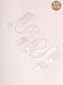 Women Invisible Bra Strap, Underwear Accessories, Detachable Bra Strap, Decoration Band, Suitable For Women Bra, Transparent Shoulder Strap Lingerie, Seamless Invisible, Bra Replacement Strap Accessories, Non-Slip, Cold-Shoulder, Dress, Bikini, Swimwear, Wedding Gown, Evening Dress - Multicolor - View 9