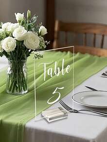 20 pièces / 10 jeux de cartes acryliques rectangulaires transparentes avec base en bois, cartes pour liste des invités de mariage, panneau acrylique vierge pour logo de place, convient pour les mariages, les banquets, les fêtes, les bureaux Saint-Valentin, les mariages de Saint-Valentin, les anniversaires