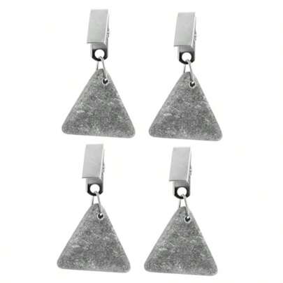 QY Mikinona 4pcs Windproof Tablecloth Weights Clips Creative Marble Triangle Holders For Outdoor Picnics Dining And Parties Table Cover Hangers To Prevent Displacement 2216