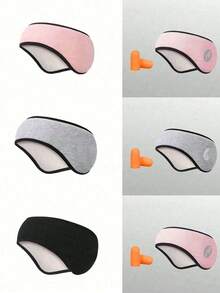 Sleep Noise Blocking Earmuffs And Adjustable Eye Mask Set - Soundproof Earplugs And Elastic Travel Nap Eye Mask, Suitable For Bedroom, Office, School, Relieve Insomnia (Black/Pink/Gray) - Back To School Supplies, Ideal Gift For Men And Women, Christmas And Halloween Sleep Mask - Multicolor - View 5