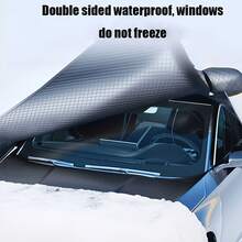 2025 Best-Selling Luxury Car Snow Cover - Heavy-Duty Winter Windshield Protector Magnetic Attachment For Easy Installation Effectively Resists Snowstorms, Frost, And Accumulated Snow Also Provides Sun Protection To Prevent Interior Sun Damage Enhances Interior Maintenance - 黑色 - 查看 6