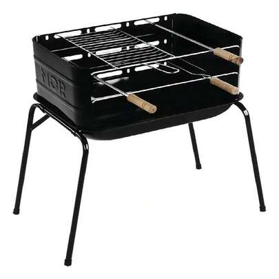 Churrasqueira Montana Portátil Com Grelha + 3 Espetos Mor