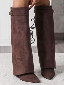 Gấp đôi bốt có dây đeo và đồ trang trí cho kỳ nghỉ lễ và giày mùa hè Giày mùa xuân Kỳ nghỉ xuân Lễ Phục sinh - màu nâu - Xem 2