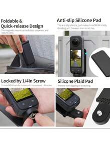 [Insta 360 Magnetic Bracket] Insta 360 X3/X4/X5 Magnetic Bracket | Compatible With Action And Sports Cameras