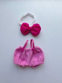 1-5pcs For Labubu Complete Set Of Matching Clothes, Rose Bow Accessories, Glasses With Lenses, Matching Shoes, Glasses, Clothes, Shoes And Accessories Suitable For Most Dolls - Multicolor - View 4