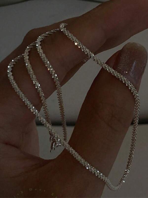 1pc Women's Minimalist Starry Sky Necklace, Sparkling Clavicle Choker Necklace