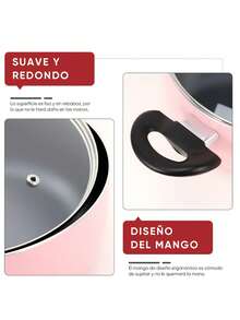 Kit Batería De Cocina Aluminio Sartén Antiadherente 32pcs - Rosa - Ver 4