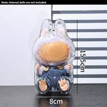 1pc Transparent PVC Fashion Cute Cartoon Character Shaped Dustproof Protective Cover Case For Backpack, Shoulder Bag, Tote Bag, Crossbody Bag, Handbag, Makeup Bag, Accessory Pendant, Car Ornament, Luggage Tag, Key Chain, Suitable For Couples, Best Friends, Students, Men, Women, For Daily, Work, Commute, Dating, Holiday, Travel, Ideal Gift For Girlfriend, Mom, Family, Kids Birthday