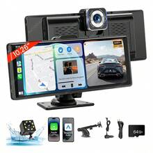 BDQ 10.26 Inch Car Multimedia Video Player Wireless Carplay And Wireless Android Auto Portable Universal Car Monitor Witch Camera - With Rear View Camera - View 1