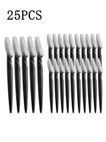 Stainless Steel Eyebrow Grooming Kit – Includes Razors, Covers, Long-Handled Scissors & Beauty Tools For Eyebrow Shaping, Exfoliating & Bikini Trimming