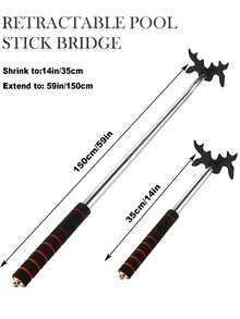 1pc Retractable Billiard Cue Stick Bridge With Bridge Head, Pool Billiard Cue Telescopic Cue Racker Deer Head Shape Fitting, Plastic Bridge Head - Multicolor - View 4
