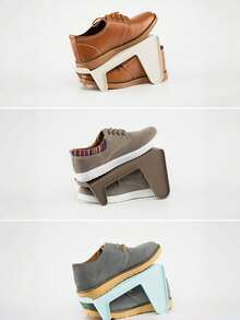 2-Tier Disassemblable Shoe Rack, Shoe Organizer Shelf, Shoe Storage Holder, Suitable For Placing In Shoe Cabinet - White - View 3