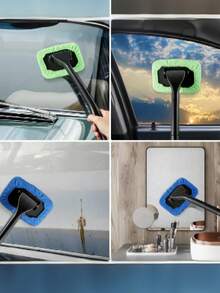 3 Stücke Scheibenwischersatz - Autofensterreiniger Griff - Mehrfarbige Schnee-/Eisschaber für LKW/SUV (langanhaltend & kompakt)