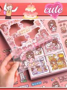 1 Peça Adesivos de Animais de Estimação Fofos e Cartunizados para Scrapbook, Planner, Diário, Garrafa de Água, 100 Designs Não Repetitivos para Meninas