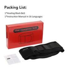 Hailicare Heizung Vibration Unterer Rücken Massagegürtel 3 Stufen Rotes Licht Heiße Kompresse Taillenstütze 3 Stufen Zeitschaltuhr Tragbarer Rückenmassage Lendenwirbelstütze Heizmatte