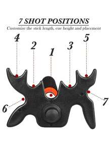 1pc Retractable Billiard Cue Stick Bridge With Bridge Head, Pool Billiard Cue Telescopic Cue Racker Deer Head Shape Fitting, Plastic Bridge Head - Multicolor - View 6