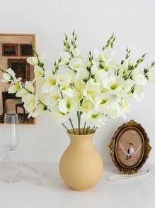 1 pieza/5 piezas/10 piezas Flores artificiales - Freesia, Freesia de seda, plantas falsas, decoración del hogar, comedor, sala de estar, jardín exterior, el arte de insertar flores, accesorios de fotografía, otoño, primavera, jarrón, pared de flores, corona de flores, ramo de novia, decoración de boda, materiales DIY para corona de flores, materiales de decoración para fiesta de cumpleaños, accesorios de decoración del hogar, regalos del Día de San Valentín, Año Nuevo