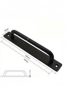 4pcs Black Aluminum Alloy Sliding Door Handles With Backplates, Maintenance-Free Hardware, Suitable For Barn Doors, Wardrobes, Hotels, Indoor Bathrooms And Entrances - Rust-Resistant Door Handles - Multicolor - View 17