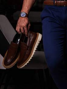 Stylish Men's Dress Shoes - Marrón Mocha - Ver 2