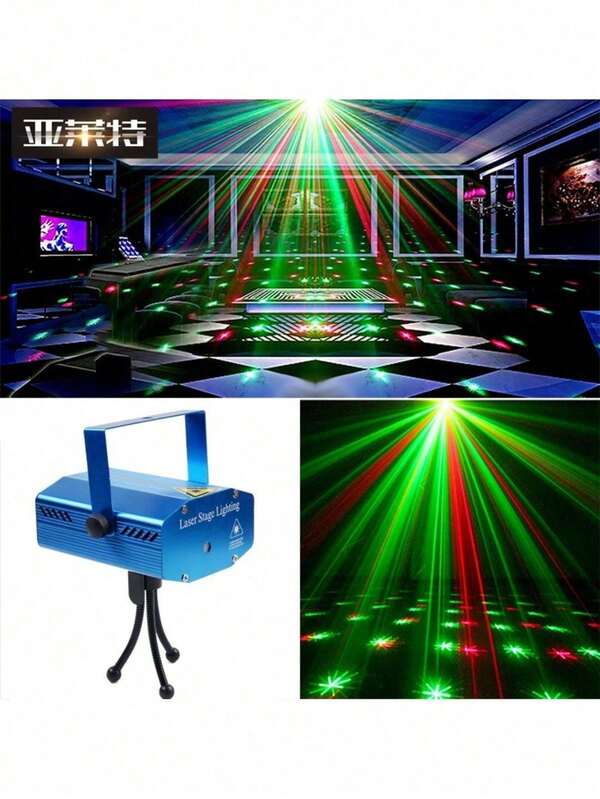 Refletor Mini Laser Stage Lighting Projetor Raio Holografico Dj Festa Balada Luzes